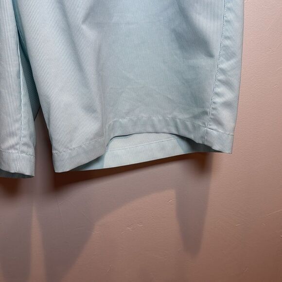 Peter Millar Crown Sport Shorts Teal Blue White Stripes Size 40 Golf Outdoor - Picture 4 of 12